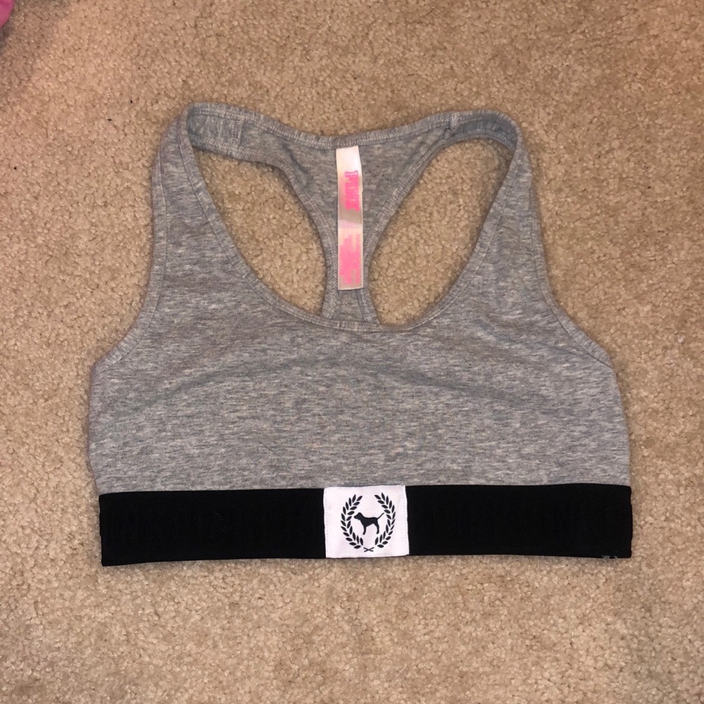 PINK grey comfy racerback